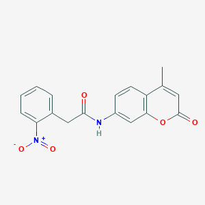 N-(4-methyl-2-oxo-2H-chromen-7-yl)-2-(2-nitrophenyl)acetamide