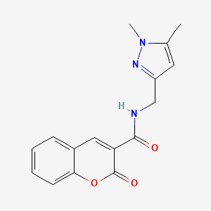 N-[(1,5-dimethyl-1H-pyrazol-3-yl)methyl]-2-oxo-2H-chromene-3-carboxamide