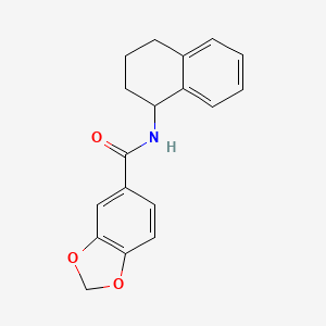 N-(1,2,3,4-tetrahydro-1-naphthalenyl)-1,3-benzodioxole-5-carboxamide