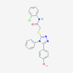 N-(2-chlorophenyl)-2-{[5-(4-methoxyphenyl)-4-phenyl-4H-1,2,4-triazol-3-yl]sulfanyl}acetamide