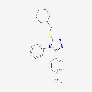 4-{5-[(cyclohexylmethyl)sulfanyl]-4-phenyl-4H-1,2,4-triazol-3-yl}phenyl methyl ether