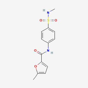 molecular formula C13H14N2O4S B4184912 5-methyl-N-{4-[(methylamino)sulfonyl]phenyl}-2-furamide 