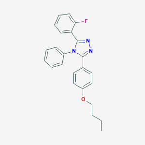 molecular formula C24H22FN3O B418492 butyl 4-[5-(2-fluorophenyl)-4-phenyl-4H-1,2,4-triazol-3-yl]phenyl ether 