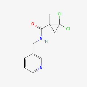 molecular formula C11H12Cl2N2O B4184921 2,2-dichloro-1-methyl-N-(3-pyridinylmethyl)cyclopropanecarboxamide 