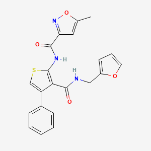 molecular formula C21H17N3O4S B4184925 N-(3-{[(2-furylmethyl)amino]carbonyl}-4-phenyl-2-thienyl)-5-methyl-3-isoxazolecarboxamide 