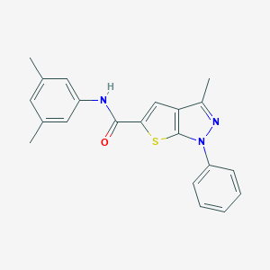 molecular formula C21H19N3OS B418494 N-(3,5-dimethylphenyl)-3-methyl-1-phenyl-1H-thieno[2,3-c]pyrazole-5-carboxamide 