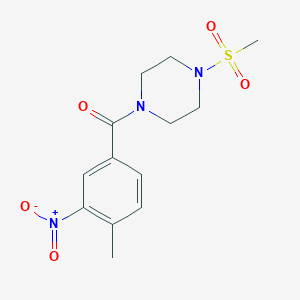 molecular formula C13H17N3O5S B4184940 1-(4-methyl-3-nitrobenzoyl)-4-(methylsulfonyl)piperazine 