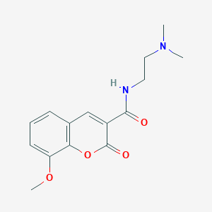 molecular formula C15H18N2O4 B4184966 N-[2-(dimethylamino)ethyl]-8-methoxy-2-oxo-2H-chromene-3-carboxamide 