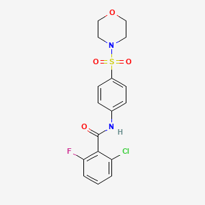 molecular formula C17H16ClFN2O4S B4184974 2-chloro-6-fluoro-N-[4-(4-morpholinylsulfonyl)phenyl]benzamide 