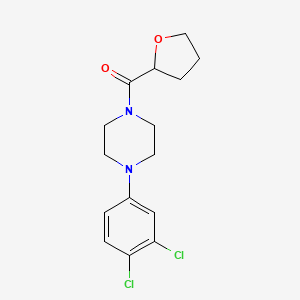 molecular formula C15H18Cl2N2O2 B4184979 1-(3,4-dichlorophenyl)-4-(tetrahydro-2-furanylcarbonyl)piperazine 
