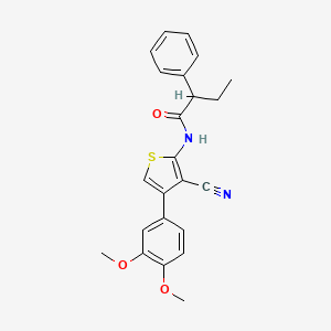 molecular formula C23H22N2O3S B4184989 N-[3-cyano-4-(3,4-dimethoxyphenyl)-2-thienyl]-2-phenylbutanamide 