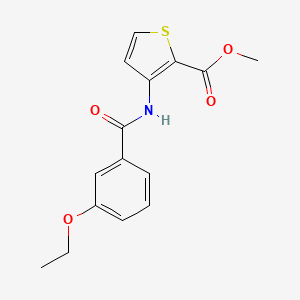molecular formula C15H15NO4S B4184995 methyl 3-[(3-ethoxybenzoyl)amino]-2-thiophenecarboxylate 