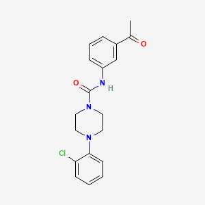 molecular formula C19H20ClN3O2 B4185007 N-(3-acetylphenyl)-4-(2-chlorophenyl)-1-piperazinecarboxamide 