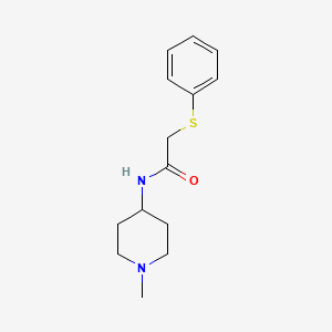 molecular formula C14H20N2OS B4185036 N-(1-methyl-4-piperidinyl)-2-(phenylthio)acetamide CAS No. 895935-78-1