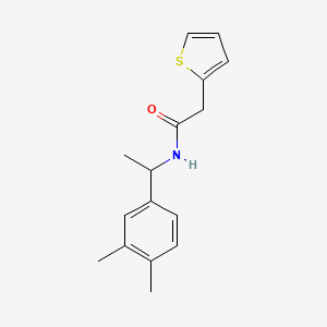 molecular formula C16H19NOS B4185041 N-[1-(3,4-dimethylphenyl)ethyl]-2-(2-thienyl)acetamide 