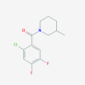 molecular formula C13H14ClF2NO B4185046 1-(2-chloro-4,5-difluorobenzoyl)-3-methylpiperidine 