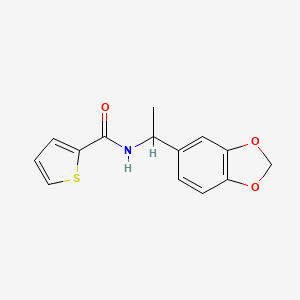 molecular formula C14H13NO3S B4185060 N-[1-(1,3-benzodioxol-5-yl)ethyl]-2-thiophenecarboxamide 