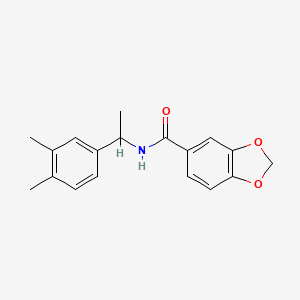 molecular formula C18H19NO3 B4185062 N-[1-(3,4-dimethylphenyl)ethyl]-1,3-benzodioxole-5-carboxamide 