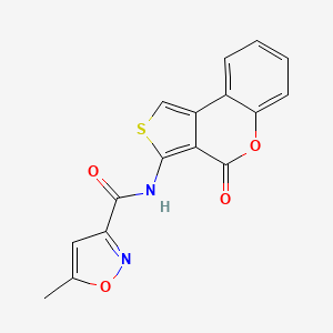 5-methyl-N-(4-oxo-4H-thieno[3,4-c]chromen-3-yl)-3-isoxazolecarboxamide