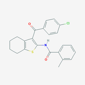 N-[3-(4-chlorobenzoyl)-4,5,6,7-tetrahydro-1-benzothien-2-yl]-2-methylbenzamide