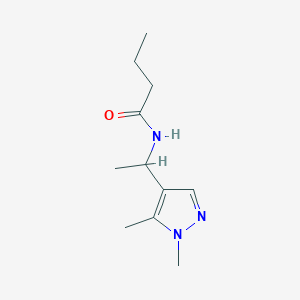 molecular formula C11H19N3O B4185084 N-[1-(1,5-dimethyl-1H-pyrazol-4-yl)ethyl]butanamide 
