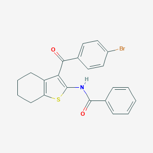 molecular formula C22H18BrNO2S B418509 N-[3-(4-bromobenzoyl)-4,5,6,7-tetrahydro-1-benzothien-2-yl]benzamide 