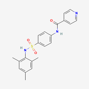 molecular formula C21H21N3O3S B4185102 N-{4-[(mesitylamino)sulfonyl]phenyl}isonicotinamide 