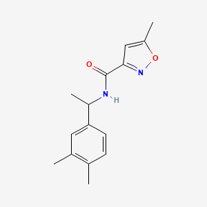 molecular formula C15H18N2O2 B4185104 N-[1-(3,4-dimethylphenyl)ethyl]-5-methyl-3-isoxazolecarboxamide 
