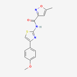 molecular formula C15H13N3O3S B4185116 N-[4-(4-methoxyphenyl)-1,3-thiazol-2-yl]-5-methyl-3-isoxazolecarboxamide 