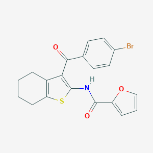 molecular formula C20H16BrNO3S B418512 N-[3-(4-bromobenzoyl)-4,5,6,7-tetrahydro-1-benzothien-2-yl]-2-furamide 