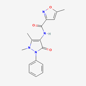 molecular formula C16H16N4O3 B4185123 N-(1,5-dimethyl-3-oxo-2-phenyl-2,3-dihydro-1H-pyrazol-4-yl)-5-methyl-3-isoxazolecarboxamide 