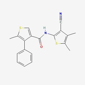 N-(3-cyano-4,5-dimethyl-2-thienyl)-5-methyl-4-phenyl-3-thiophenecarboxamide