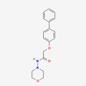 molecular formula C18H20N2O3 B4185143 2-(4-biphenylyloxy)-N-4-morpholinylacetamide 