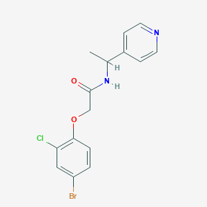 molecular formula C15H14BrClN2O2 B4185153 2-(4-bromo-2-chlorophenoxy)-N-[1-(4-pyridinyl)ethyl]acetamide 