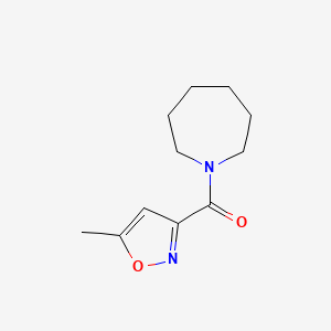 molecular formula C11H16N2O2 B4185173 1-[(5-methyl-3-isoxazolyl)carbonyl]azepane 