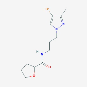 molecular formula C12H18BrN3O2 B4185185 N-[3-(4-bromo-3-methyl-1H-pyrazol-1-yl)propyl]tetrahydro-2-furancarboxamide 