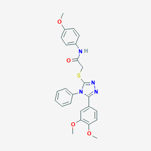 2-{[5-(3,4-dimethoxyphenyl)-4-phenyl-4H-1,2,4-triazol-3-yl]sulfanyl}-N-(4-methoxyphenyl)acetamide