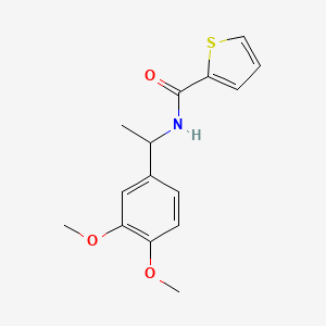 molecular formula C15H17NO3S B4185205 N-[1-(3,4-dimethoxyphenyl)ethyl]-2-thiophenecarboxamide 