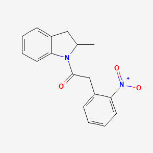 molecular formula C17H16N2O3 B4185206 2-methyl-1-[(2-nitrophenyl)acetyl]indoline 