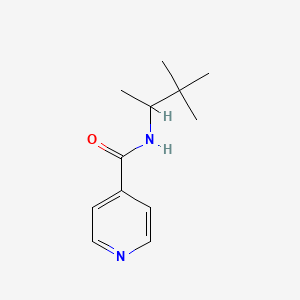 molecular formula C12H18N2O B4185213 N-(1,2,2-trimethylpropyl)isonicotinamide 