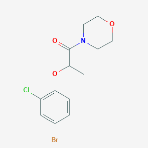 molecular formula C13H15BrClNO3 B4185247 4-[2-(4-bromo-2-chlorophenoxy)propanoyl]morpholine 