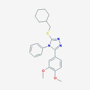 3-[(cyclohexylmethyl)sulfanyl]-5-(3,4-dimethoxyphenyl)-4-phenyl-4H-1,2,4-triazole