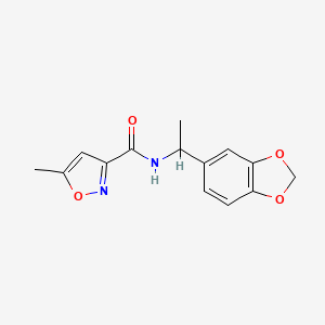 molecular formula C14H14N2O4 B4185274 N-[1-(1,3-benzodioxol-5-yl)ethyl]-5-methyl-3-isoxazolecarboxamide 