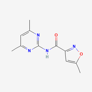 molecular formula C11H12N4O2 B4185308 N-(4,6-dimethyl-2-pyrimidinyl)-5-methyl-3-isoxazolecarboxamide 