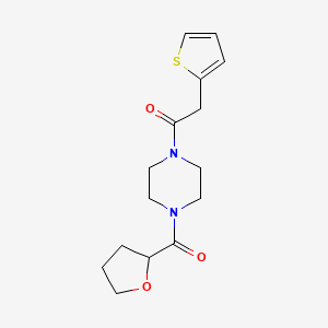 molecular formula C15H20N2O3S B4185315 1-(tetrahydro-2-furanylcarbonyl)-4-(2-thienylacetyl)piperazine 