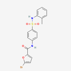 molecular formula C18H15BrN2O4S B4185330 5-bromo-N-(4-{[(2-methylphenyl)amino]sulfonyl}phenyl)-2-furamide 