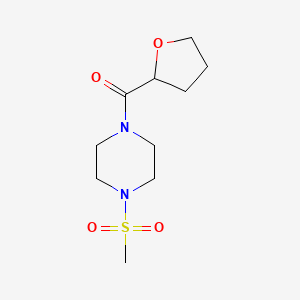 molecular formula C10H18N2O4S B4185372 1-(methylsulfonyl)-4-(tetrahydro-2-furanylcarbonyl)piperazine 