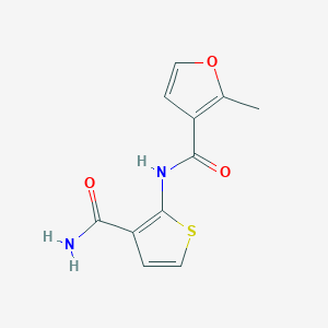 molecular formula C11H10N2O3S B4185380 N-[3-(aminocarbonyl)-2-thienyl]-2-methyl-3-furamide 