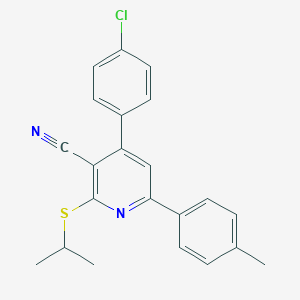 4-(4-Chlorophenyl)-2-(isopropylthio)-6-(p-tolyl)nicotinonitrile