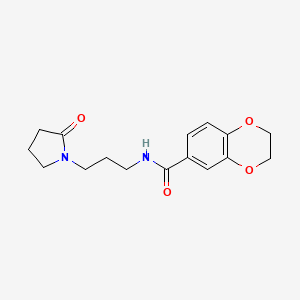 molecular formula C16H20N2O4 B4185399 N-[3-(2-oxo-1-pyrrolidinyl)propyl]-2,3-dihydro-1,4-benzodioxine-6-carboxamide CAS No. 830343-84-5